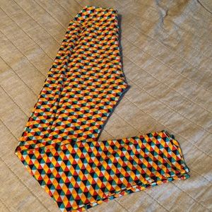 LuLaRoe Tween Multi Color Leggings